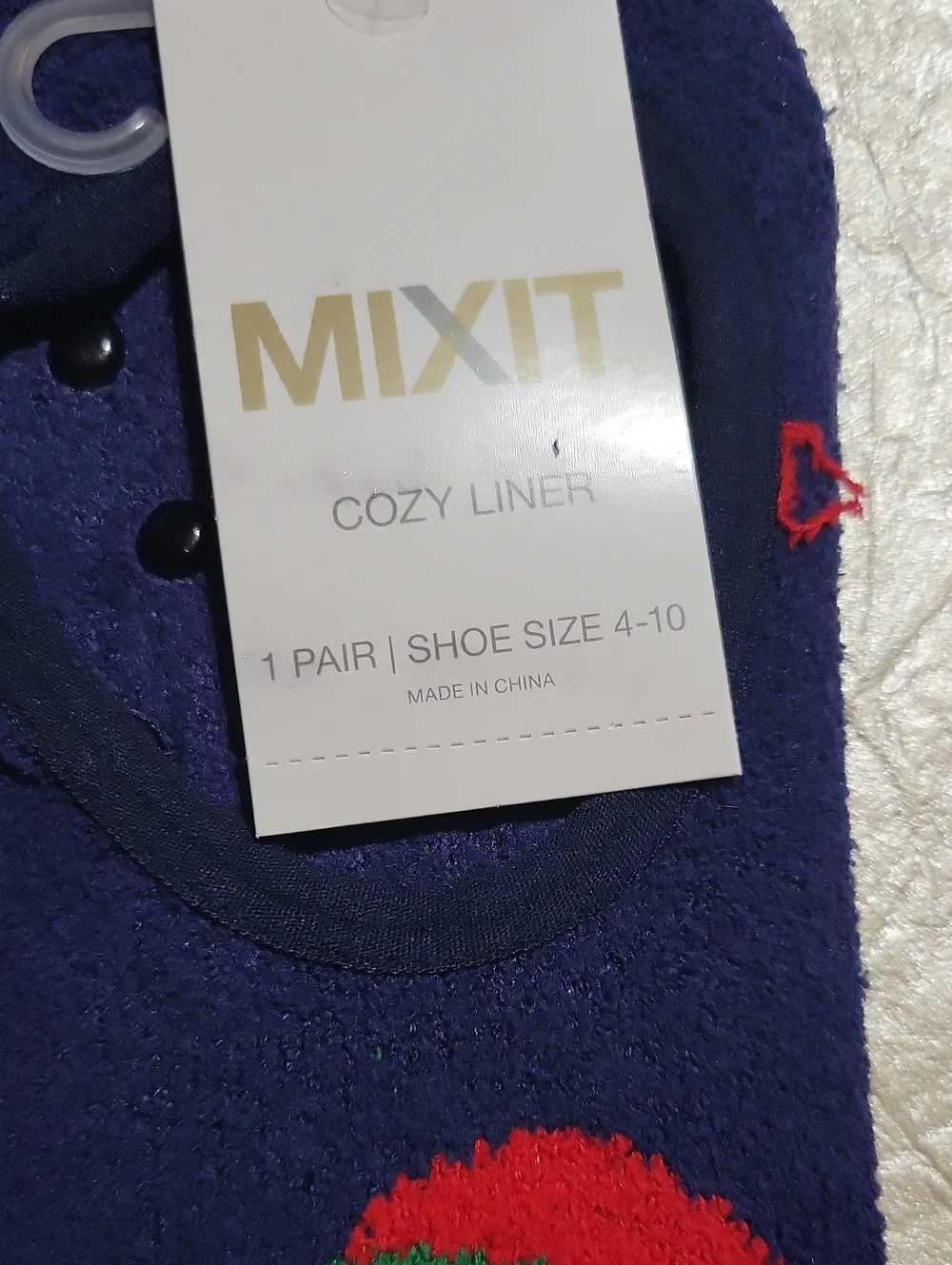Mixit Cozy Liner Non Slip Snowman Socks